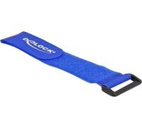 Delock Attache-câble RCA velcro - 28 cm - bleu (pack de 3)