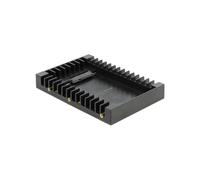 DeLOCK Bâti d'Installation 3.5" pour Lecteur 2.5" SATA III, Support HDD/SSD 12.5mm, Plastique Noir, Transfert 6 Gbit/s, 101x147x20mm
