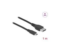 Delock Bidirectionnel USB Type-C vers DisplayPort câble (DP Alt Mode) 8K 60 Hz 1 m DP 8K certifié
