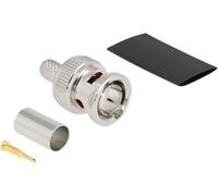 DELOCK BNC Stecker zum Crimpen RG59 mit passendem Schrumpfsc