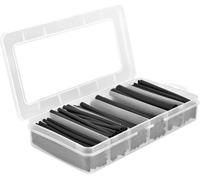 DELOCK Boîte d'assortiment de gaines thermorétractables noire 122 pièces