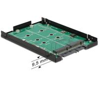 DeLock Boîtier convertisseur SATA 22 broches vers 2 SSD M.2 NGFF avec RAID