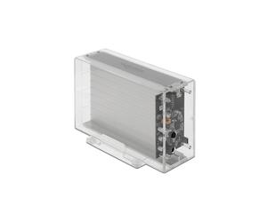 DeLOCK Boîtier Externe Double 2 x SATA 3.5"/2.5" USB 3.2 Gen 1 Type-C Femelle Transparent, Installation sans Outil, Support Windows/macOS/Linux