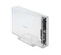 DeLOCK Boitier externe pour SATA HDD 3.5¿ avec USB Type-C femelle, transparent - pas d'outil