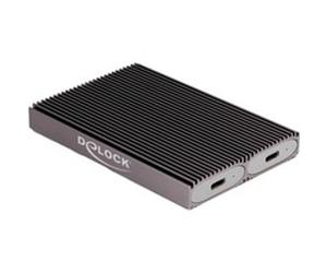 DeLOCK Boîtier externe USB Type-C double combo pour 2 x M.2 N, Boîtier disque dur