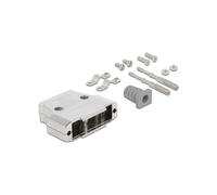 DeLOCK Boîtier Métallique Argenté pour Connecteur D-Sub 25, Référence 66627, Dimensions 44x8mm, Gaine de Câble, Serre-Câbles Intégré, 1 Pièce