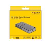 DELOCK Boîtier USB 40 Gbps 1xM.2 NVMe SSD LED&Fan