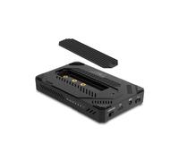 DeLOCK Boîtier USB Type-C 42020 pour 1x M.2 NVMe et 1x 2.5" SATA HDD/SSD, chipset JMicron JMS581D, USB 3.2 Gen 2 10Gbps, UASP, TRIM, Noir