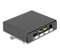 Delock Boîtier vide 4 ports pour modules RJ Keystone noir - Pour montage sur table