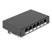 Delock Boîtier vide 6 ports pour modules RJ Keystone noir - Pour montage sur table