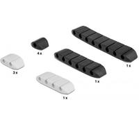 Delock Brides de fixation pour câbles Thermoplastique noir, blanc (l x H) 20 mm x 10 mm 10 pc(s) 18400