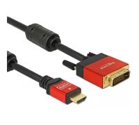 DELOCK Cable 19-Pin HDMI A Male to DVI 18+1 Male 1,8m