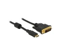 DeLOCK 1m mini-HDMI/DVI DVI-D Noir