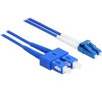 DELOCK Câble à fibre optique avec armure métallique LC duplex monomode 1m