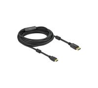 DeLOCK Câble Actif DisplayPort 1.2 vers HDMI 4K 60Hz 10m - Connecteurs Plaqué Or, AWG 28, Diamètre 7.2mm, HDCP 1.3 - Réf. 85960