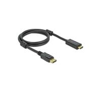 DeLOCK Câble Actif DisplayPort 1.2 vers HDMI 4K 60Hz 1m - Connecteurs Mâle/Mâle, Résolution 3840x2160, HDCP 1.3, AWG28, Noir