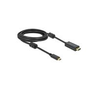 DeLOCK Câble Actif USB Type-C vers HDMI 4K 60Hz 3m - DisplayPort Alt Mode - Chipset Parade PS176 - Contacts Or - AWG 32 - Noir