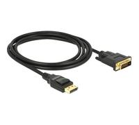 DeLOCK Câble DisplayPort vers DVI-D 85313 - 2 m, mâle/mâle, 1920×1080, contacts dorés, noir
