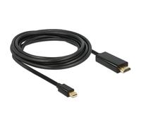 Delock - Câble adaptateur - Mini DisplayPort mâle pour HDMI mâle - 3 m - noir
