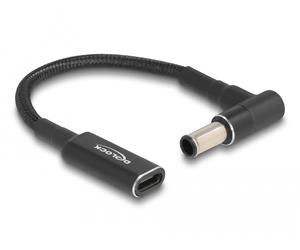 DeLOCK Câble adaptateur pour un câble de chargement de laptop USB Type-C femelle à Sony 6,0 x 4,3 mm mâle, angulé à 90° 15 cm