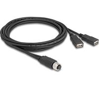 Delock Câble adaptateur réseau - 8 broches M12-A (W)