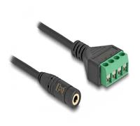 DeLOCK Câble Adaptateur stéréo Femelle 3,5 mm et 4 Broches vers bornier 20 cm Marque