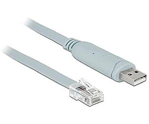 DeLOCK Câble Adaptateur USB 2.0 mâle vers série 1 x RS232 RJ45 St Gris 5 m