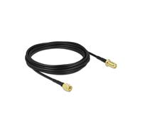 DeLOCK Câble Antenne 90441, 5m, SMA Mâle vers SMA Femelle, LMR100, 50 Ohm, Contacts Or, Noir