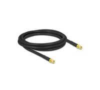 DeLOCK Câble Antenne 90454 RP-SMA Mâle vers RP-SMA Mâle 2m LMR300 Low Loss, 50 Ohm, Contacts Or