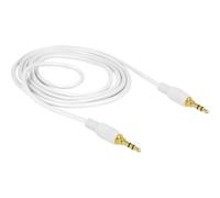 Delock - Câble audio - mini-phone stereo 3.5 mm mâle pour mini-phone stereo 3.5 mm mâle - 1 m - blanc