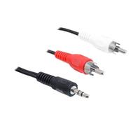 Delock - Câble audio - mini-phone stereo 3.5 mm mâle pour RCA x 2 mâle - 3 m - noir