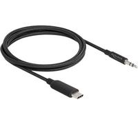 Delock Câble audio stéréo USB Type-C mâle vers jack 3,5 mm 3 broches 1 m noir (85208)