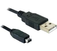 DeLock Câble caméra USB-B mini 4P Hirose vers USB-A, 1,5 m