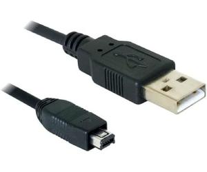 DeLock Câble caméra USB-B mini 4P Hirose vers USB-A, 1,5 m