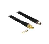 DeLOCK Câble Coaxial 0.4m RP-SMA Mâle vers RP-SMA Femelle 50 Ohm Noir - Longueur 0.4 mètre - Conditionnement Sachet Polyéthylène