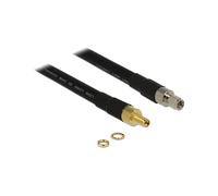 DeLOCK Câble Coaxial 0.4m SMA Mâle vers SMA Femelle CFD400/LLC400 Noir 50 Ohm - Réf. 13004