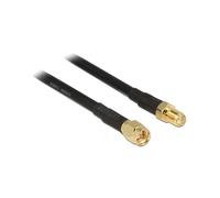 DeLOCK Câble Coaxial 15m CFD200 Connecteurs SMA/SMA 50 Ohm - Conditionnement Individuel en Sac Polyéthylène - Réf. 89425