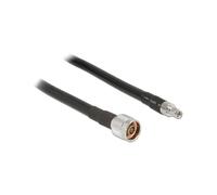 DeLOCK Câble Coaxial 3m N mâle vers RP-SMA mâle CFD400/LLC400, 50 Ohm, Noir, Diamètre 1.05cm, Conditionnement Boîte