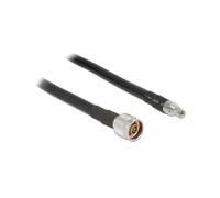 Delock CFD400 LLC400 low loss - Câble d'antenne - connecteur N (P) pour RP-SMA (P) - 5 m - coaxial - noir