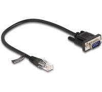 Delock 88008 RJ45 / série Câble réseau, câble patch 0.30 m noir 1 pc(s)