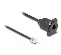DeLOCK Câble D-Type RJ10 mâle à femelle, noir, 30 cm