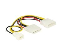 Delock - Câble d'alimentation - alimentation interne 4 plots (M) pour alimentation interne 4 plots, connecteur interne 3 broches - 14.5 cm