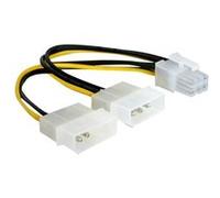 Delock - Câble d'alimentation - Alimentation PCIe de 6 broches (F) pour alimentation interne 4 plots (M) - 15 cm G