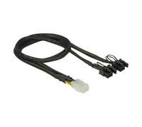 DeLOCK 85455 : Câble d'alimentation interne 0.3m PCI-E (6-pin) mâle vers 2 x PCI-E (6+2 pin) femelle, connecteurs droits, noir