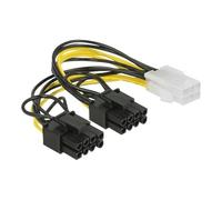 DeLOCK Câble d'alimentation Alimentation PCIe de 6 broches (F) pour Alimentation PCIe de 8 broches (6+2) (M) 12 V 15 cm…