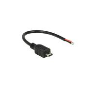 Delock - Câble d'alimentation - fil dénudé pour Micro-USB de type B (alimentation uniquement) (M) - 10 cm - noir