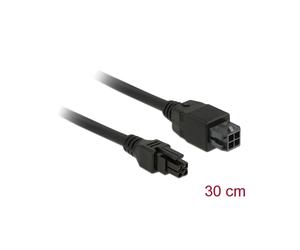 DeLOCK Câble d'alimentation interne 85377 Micro-Fit 3.0, 4-Pin mâle vers Micro-Fit 3.0, 4-Pin femelle, Longueur 0.3m, Noir
