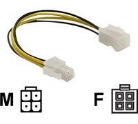 Delock - Rallonge de câble d'alimentation - ATX12V 4 broches (M) pour ATX12V 4 broches (F) - 15 cm