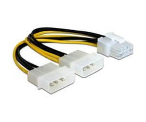 DeLOCK "Câble d''alimentation PCI Express 8 broches > 2x connecteur 5,25"" 4 broches"