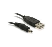 DeLOCK Câble d'Alimentation USB 82377 : USB A vers connecteur creux 3.1mm, Noir, Longueur 1.5m, Code SH 84733080